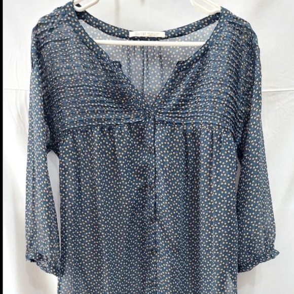 ZARA TRAFALUC Sheer Print Oversized Tunic - Picture 3 of 6